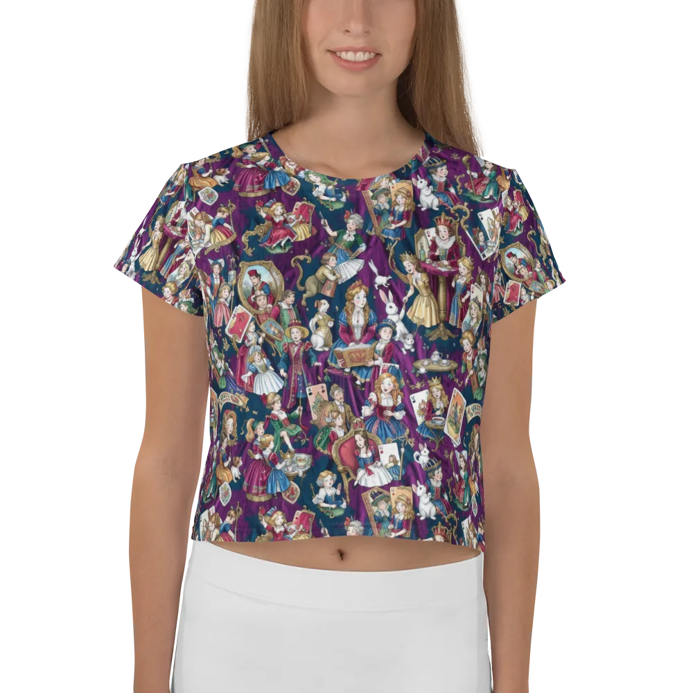 Wonderland Court on Crop Tee — Front