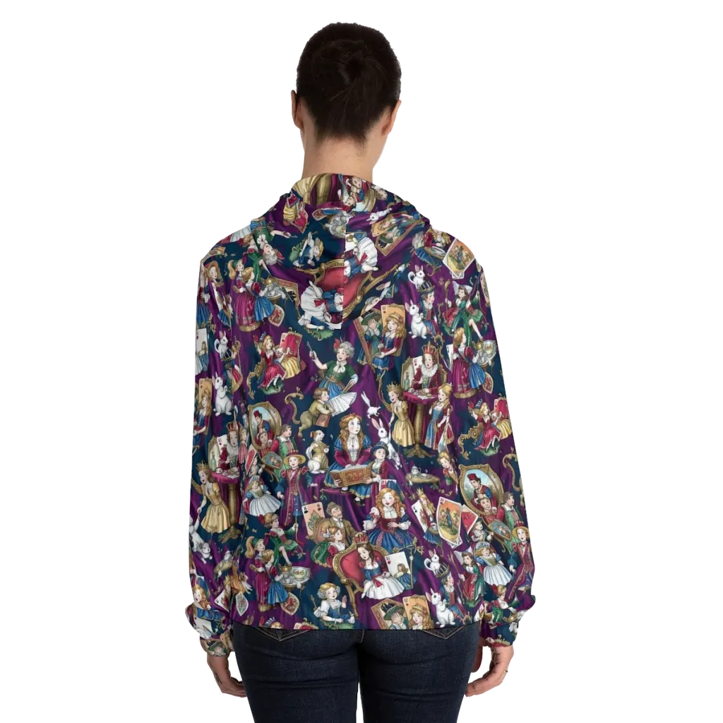 Wonderland Court on Women's Full-Zip Hoodie — Back On Person