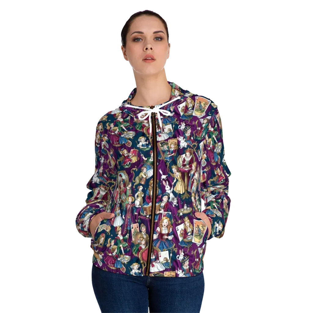 Wonderland Court on Women's Full-Zip Hoodie — Front On Person