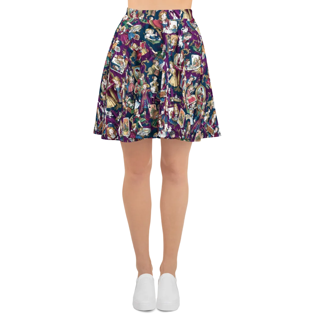 Wonderland Court on Skater Skirt — Front