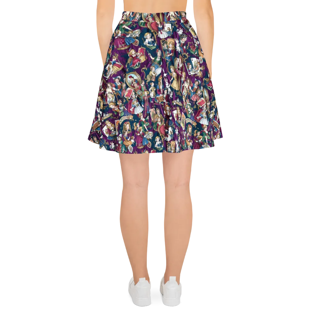 Wonderland Court on Skater Skirt — Back