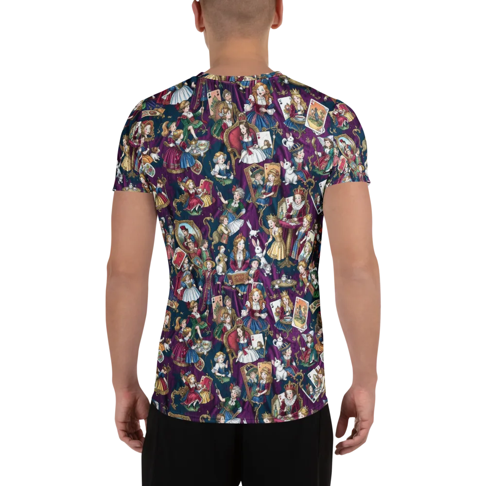 Wonderland Court on Men's Athletic T-Shirt — Back