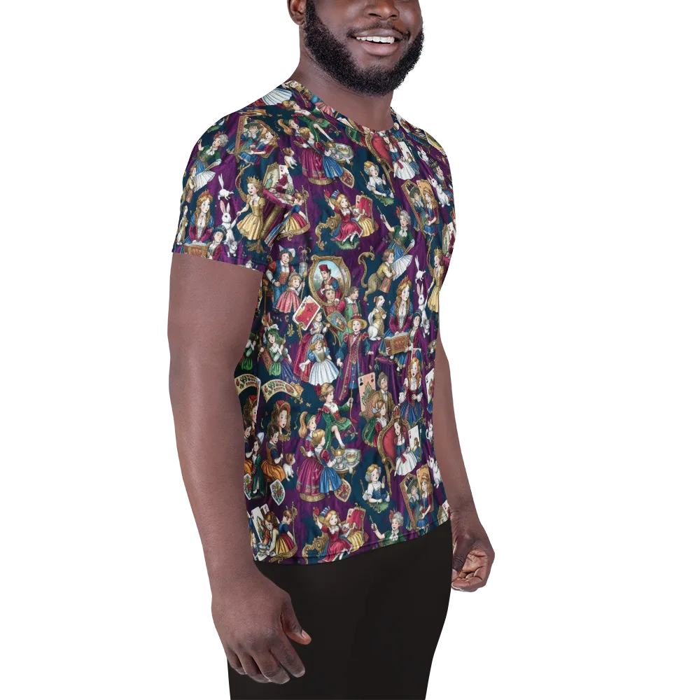 Wonderland Court on Men's Athletic T-Shirt — Right