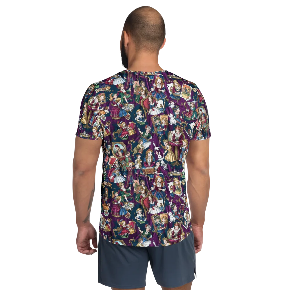 Wonderland Court on Men's Athletic T-Shirt — Back