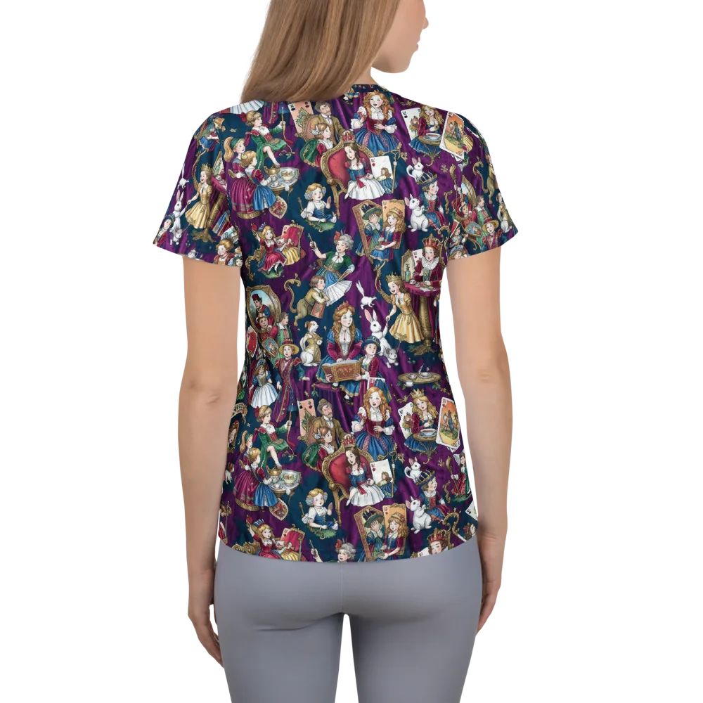 Wonderland Court on Women's Athletic T-Shirt — Back