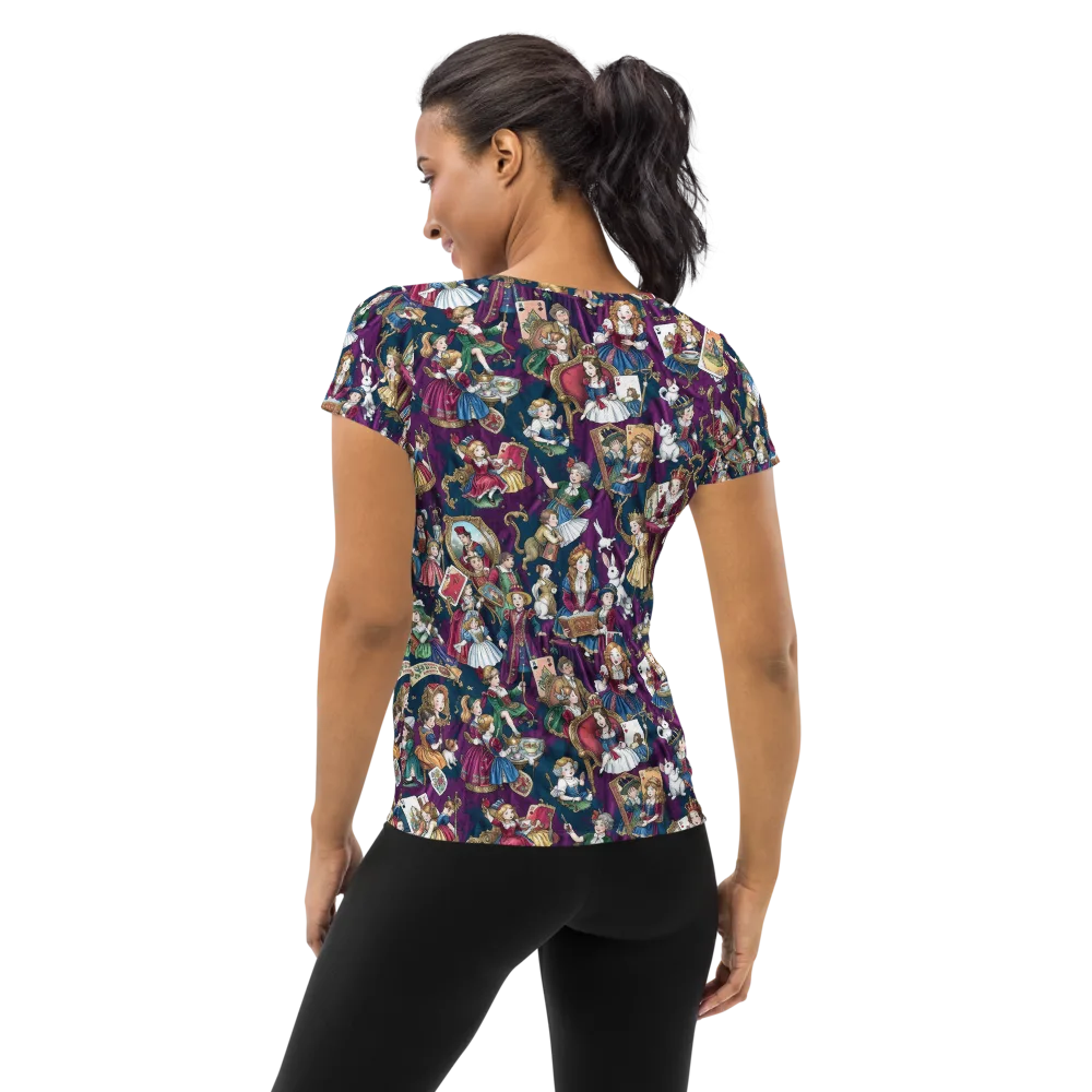 Wonderland Court on Women's Athletic T-Shirt — Back