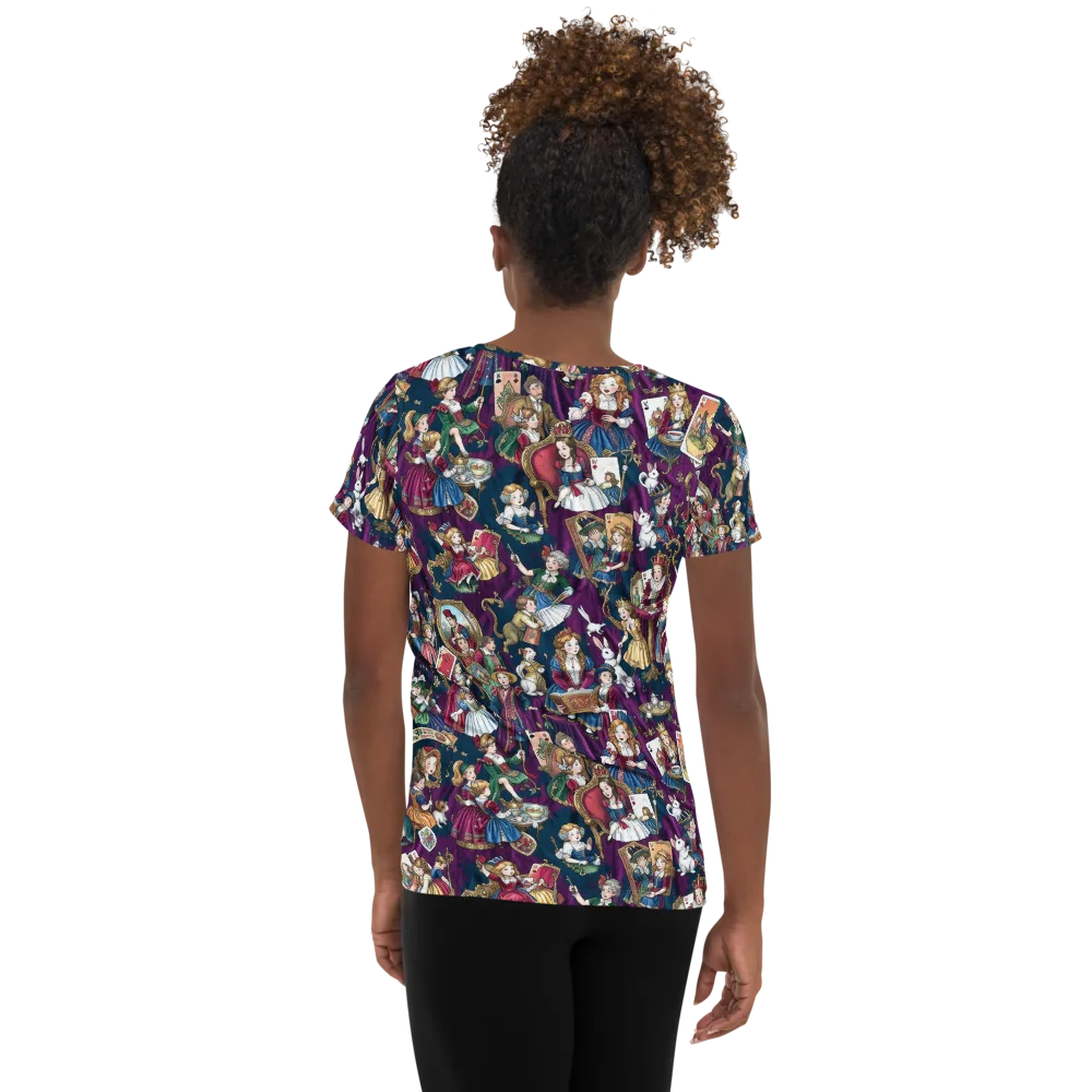 Wonderland Court on Women's Athletic T-Shirt — Back