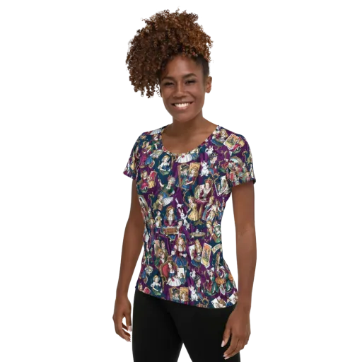 Wonderland Court on a Women's Athletic T-Shirt