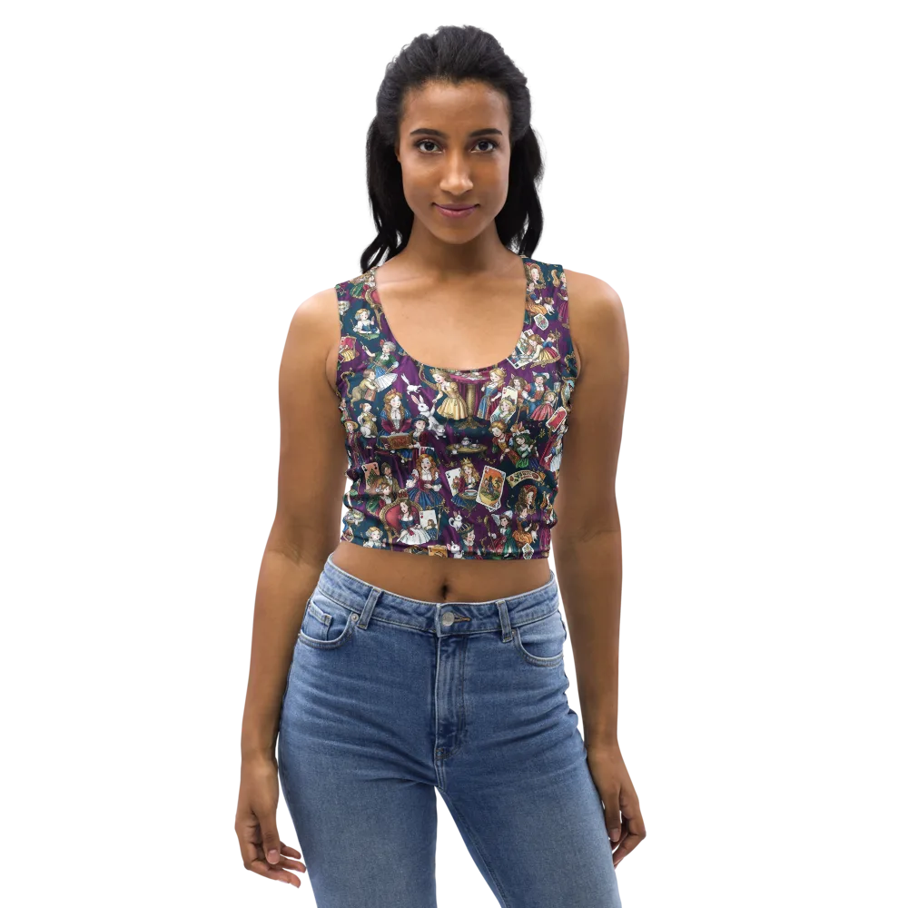 Wonderland Court on Crop Top — Front
