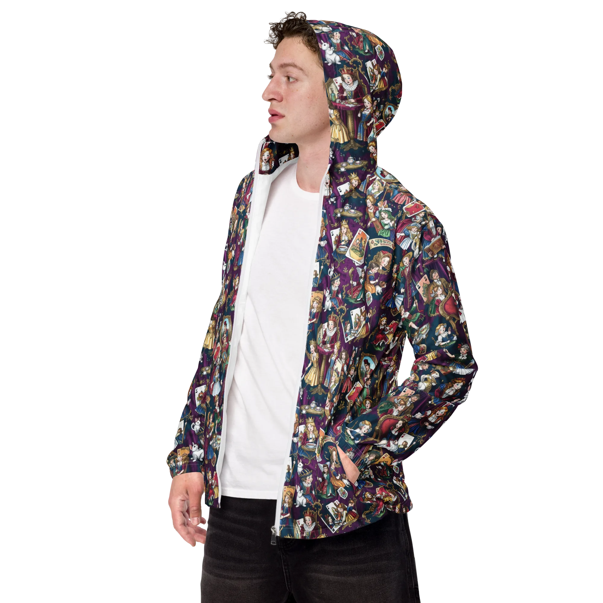 Wonderland Court on Men's Windbreaker — Left Front