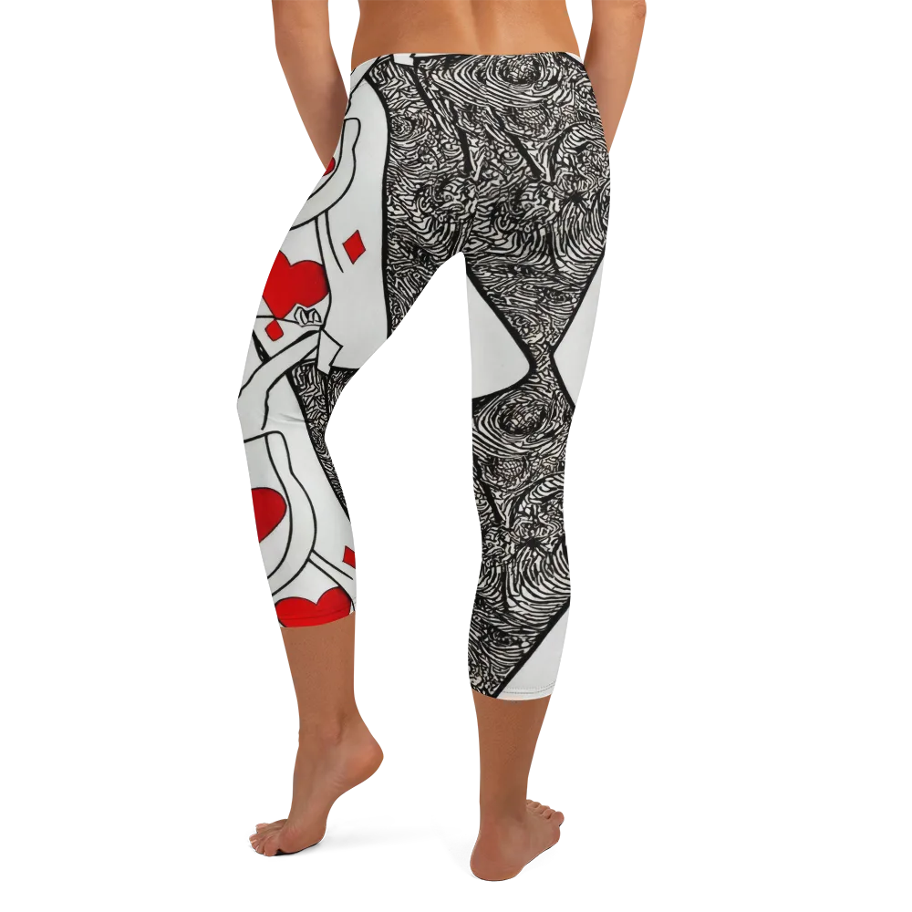Heartbreak Hourglass on Capri Leggings — Back