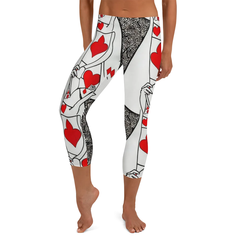 Heartbreak Hourglass on Capri Leggings — Front