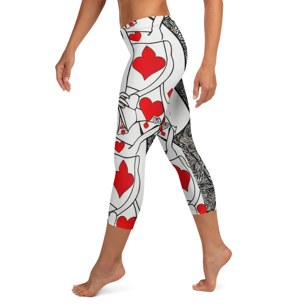 Heartbreak Hourglass on Capri Leggings — Left