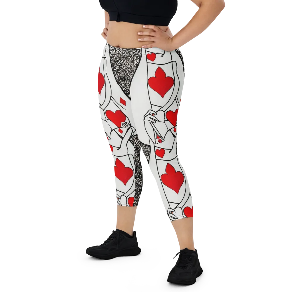 Heartbreak Hourglass on Capri Leggings — Front