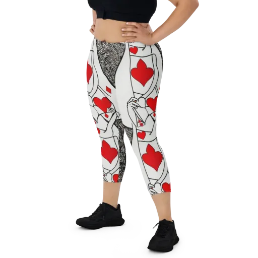 Heartbreak Hourglass on a Capri Leggings