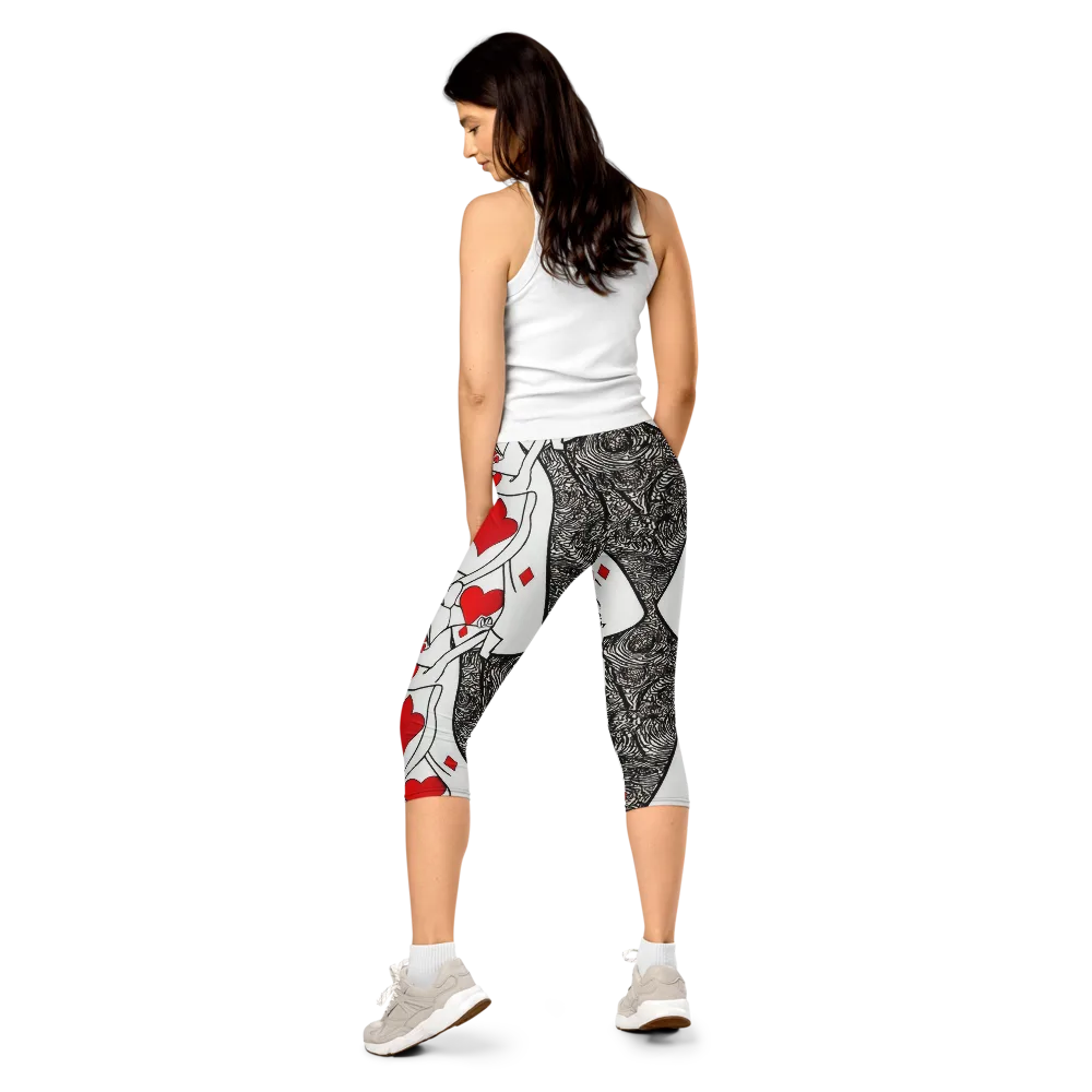 Heartbreak Hourglass on Capri Leggings — Back