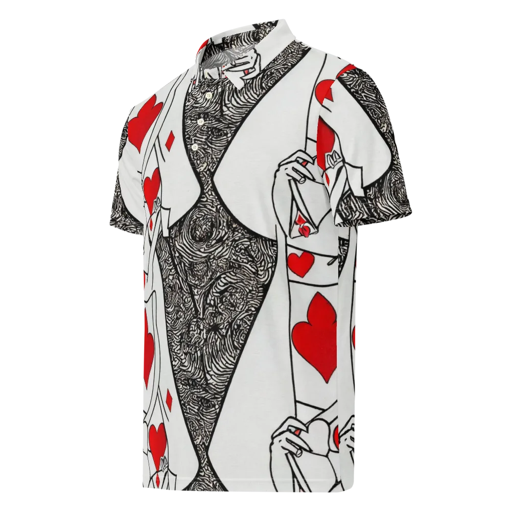 Heartbreak Hourglass on Men's Slim Fit Polo Shirt — Left Front