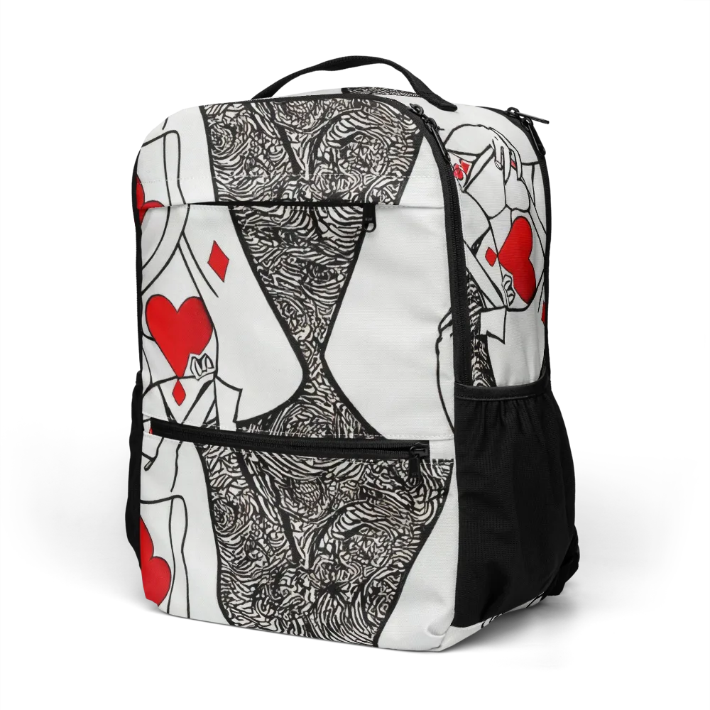 Heartbreak Hourglass on Utility Backpack — Left Front