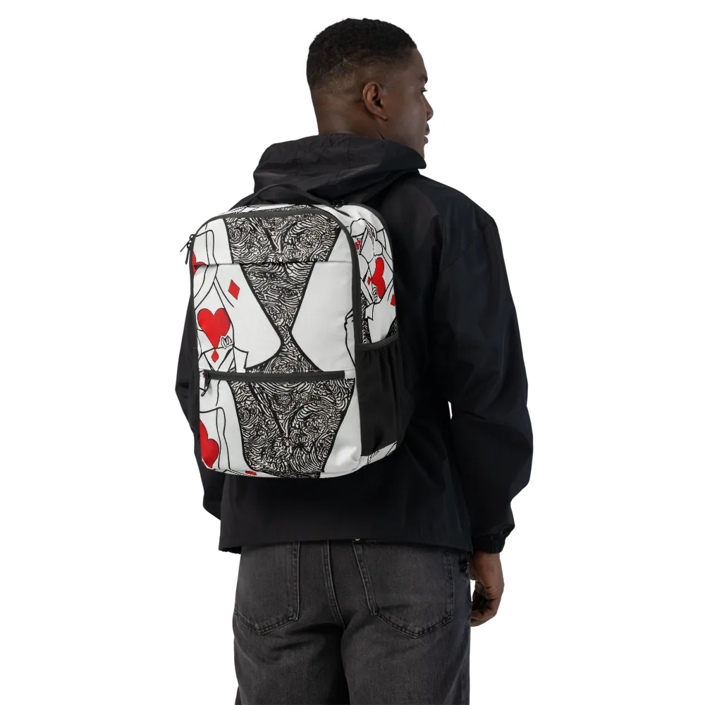 Heartbreak Hourglass on Utility Backpack — Back
