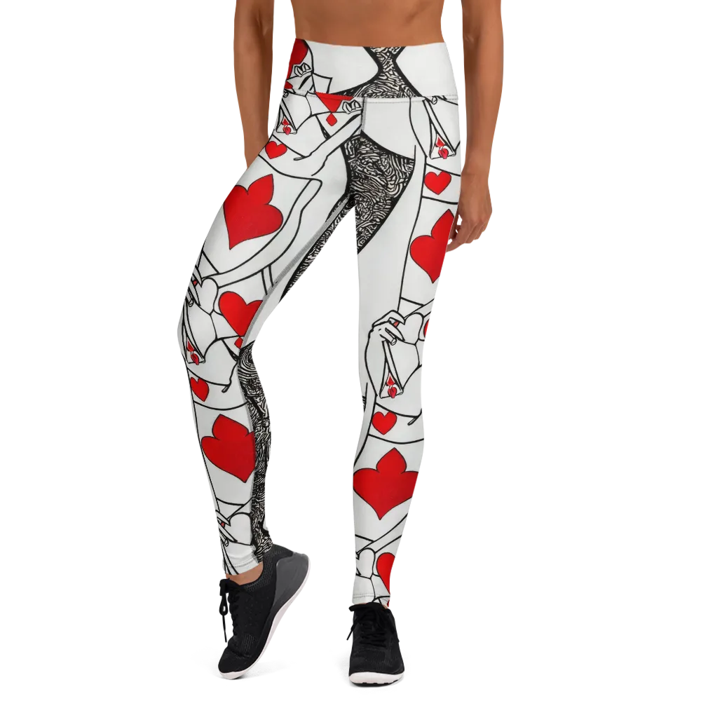 Heartbreak Hourglass on Yoga Leggings — Front