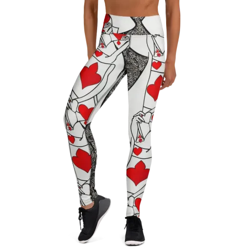 Heartbreak Hourglass on a Yoga Leggings