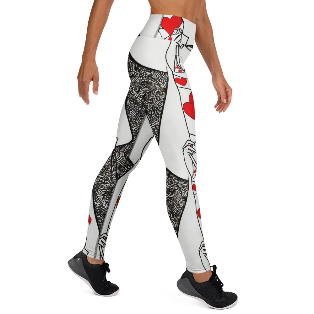 Heartbreak Hourglass on Yoga Leggings — Right