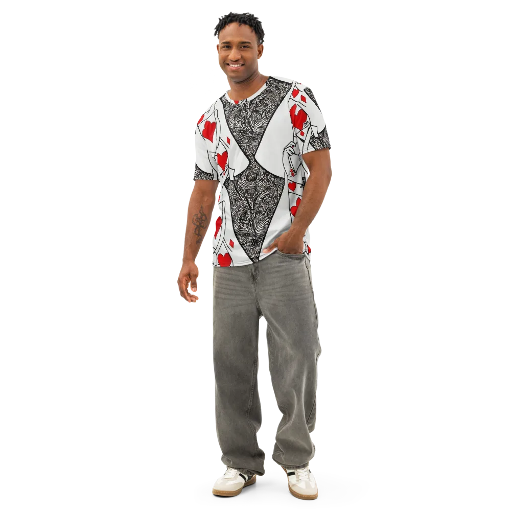 Heartbreak Hourglass on Men's Cotton Crew Neck T-Shirt — Front