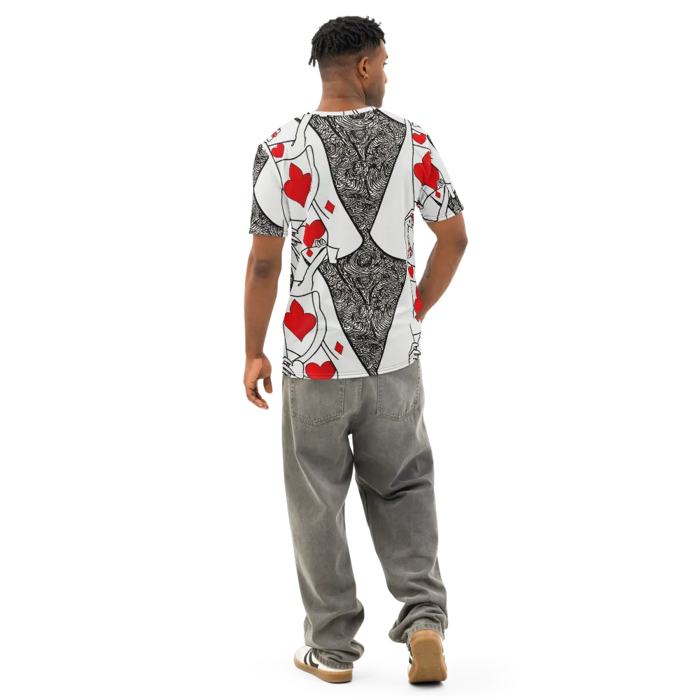 Heartbreak Hourglass on Men's Cotton Crew Neck T-Shirt — Back
