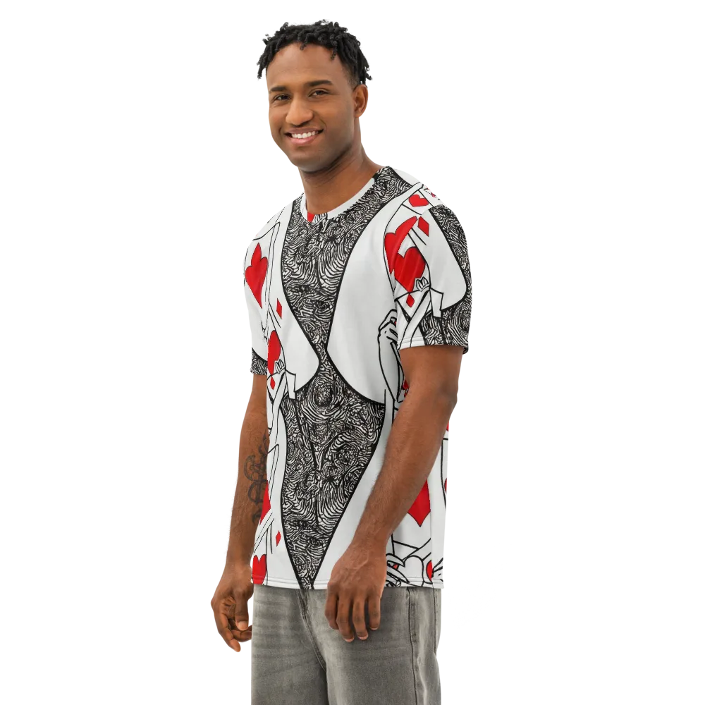 Heartbreak Hourglass on Men's Cotton Crew Neck T-Shirt — Left Front
