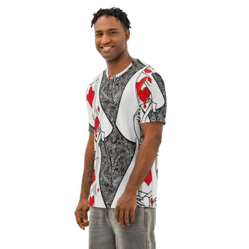 Heartbreak Hourglass on a Men's Cotton Crew Neck T-Shirt