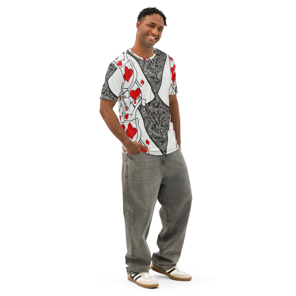 Heartbreak Hourglass on Men's Cotton Crew Neck T-Shirt — Right Front