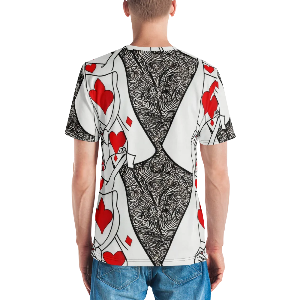 Heartbreak Hourglass on Men's Crew Neck T-Shirt — Back