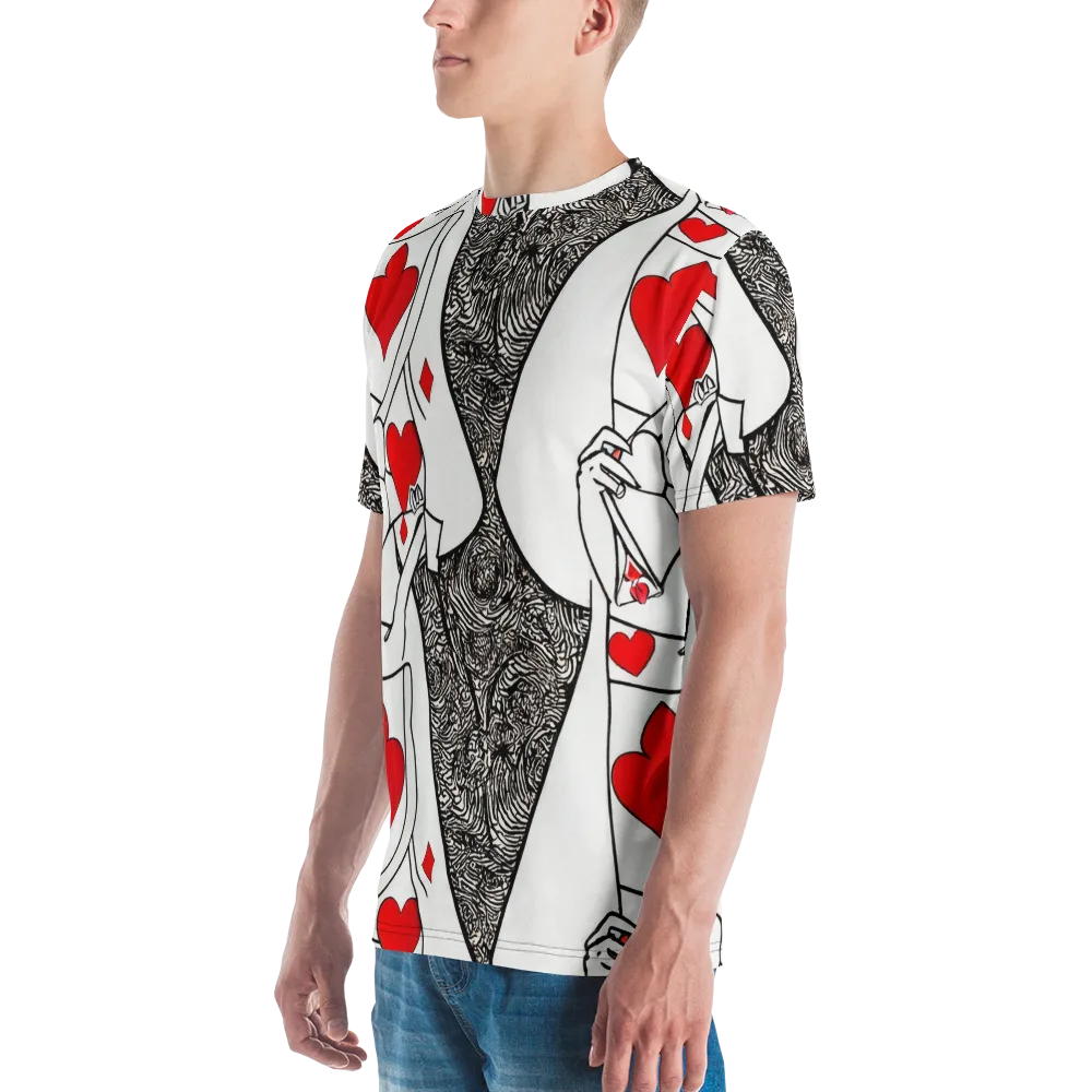 Heartbreak Hourglass on Men's Crew Neck T-Shirt — Left