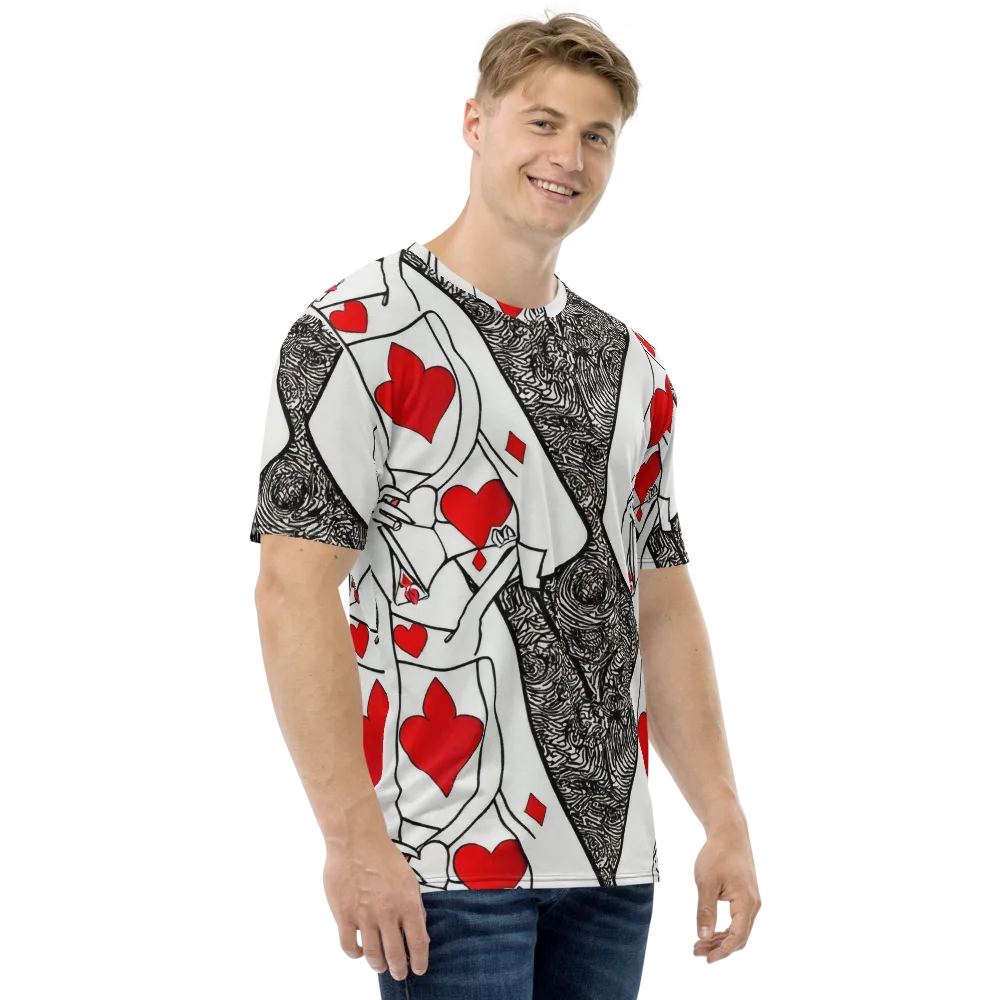 Heartbreak Hourglass on Men's Crew Neck T-Shirt — Right