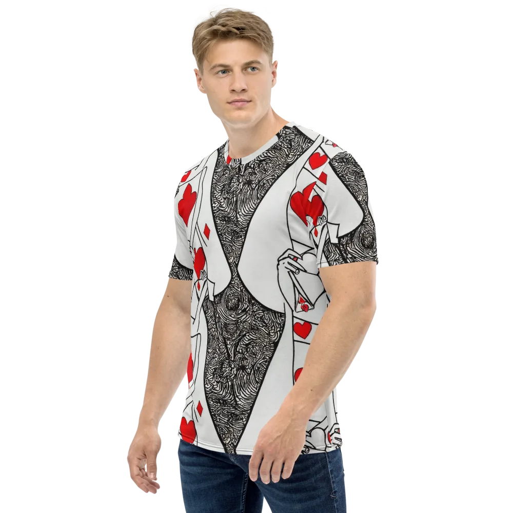 Heartbreak Hourglass on Men's Crew Neck T-Shirt — Left