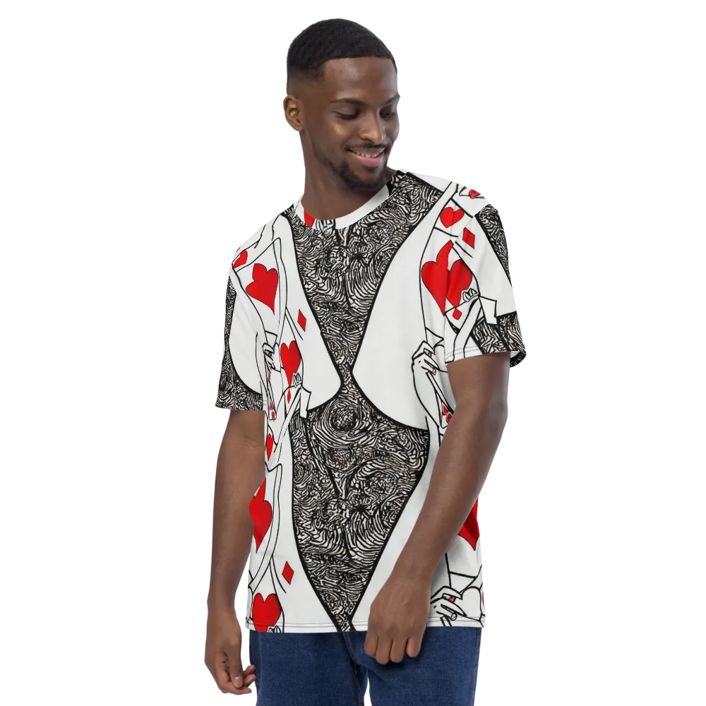 Heartbreak Hourglass on Men's Crew Neck T-Shirt — Left