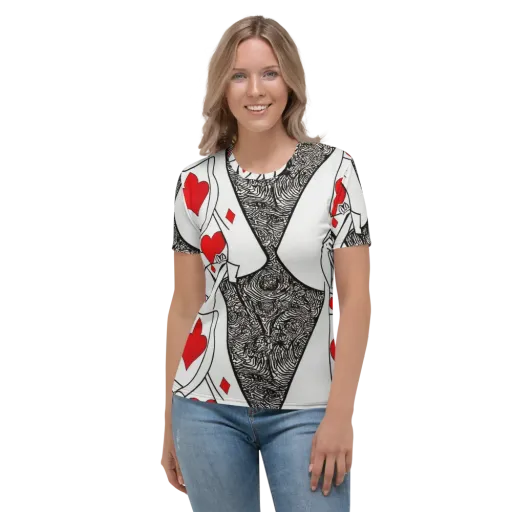 Heartbreak Hourglass on a Women's Crew Neck T-Shirt