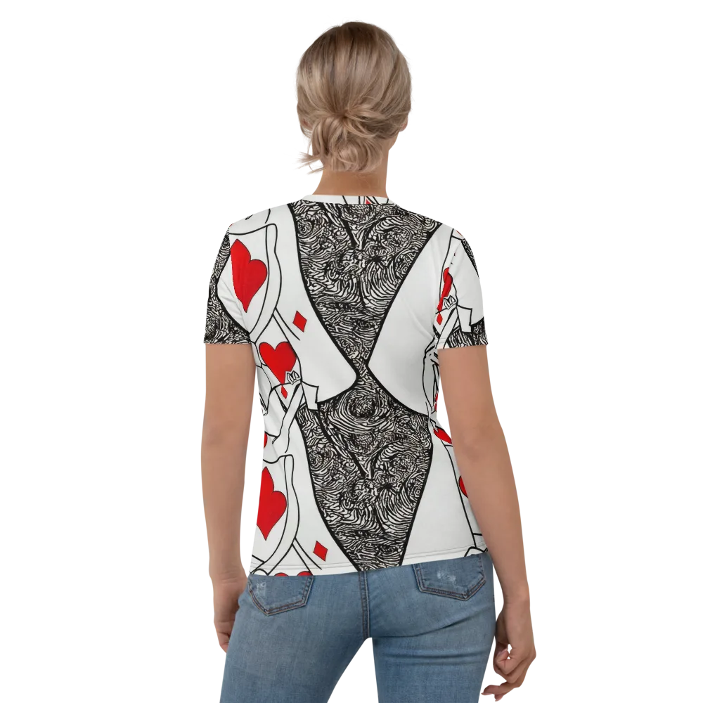 Heartbreak Hourglass on Women's Crew Neck T-Shirt — Back