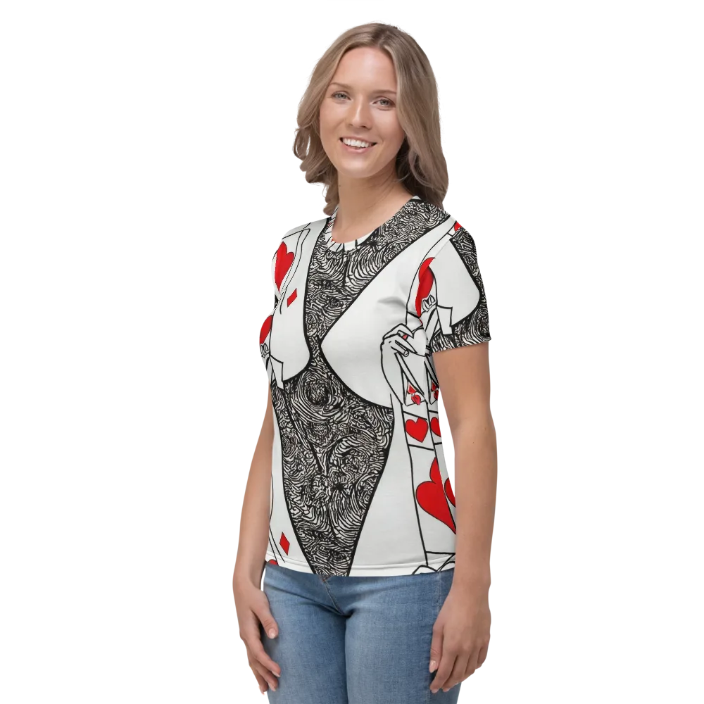Heartbreak Hourglass on Women's Crew Neck T-Shirt — Left