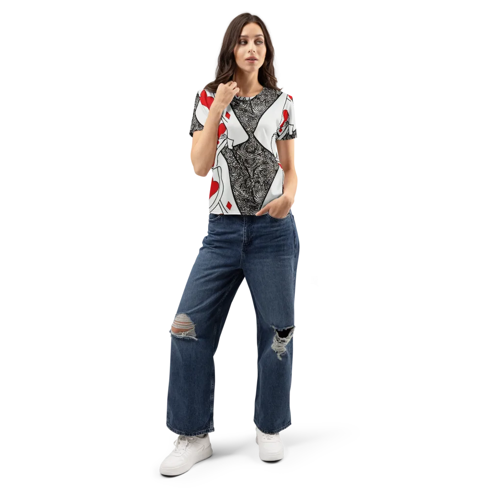 Heartbreak Hourglass on Women's Crew Neck T-Shirt — Front