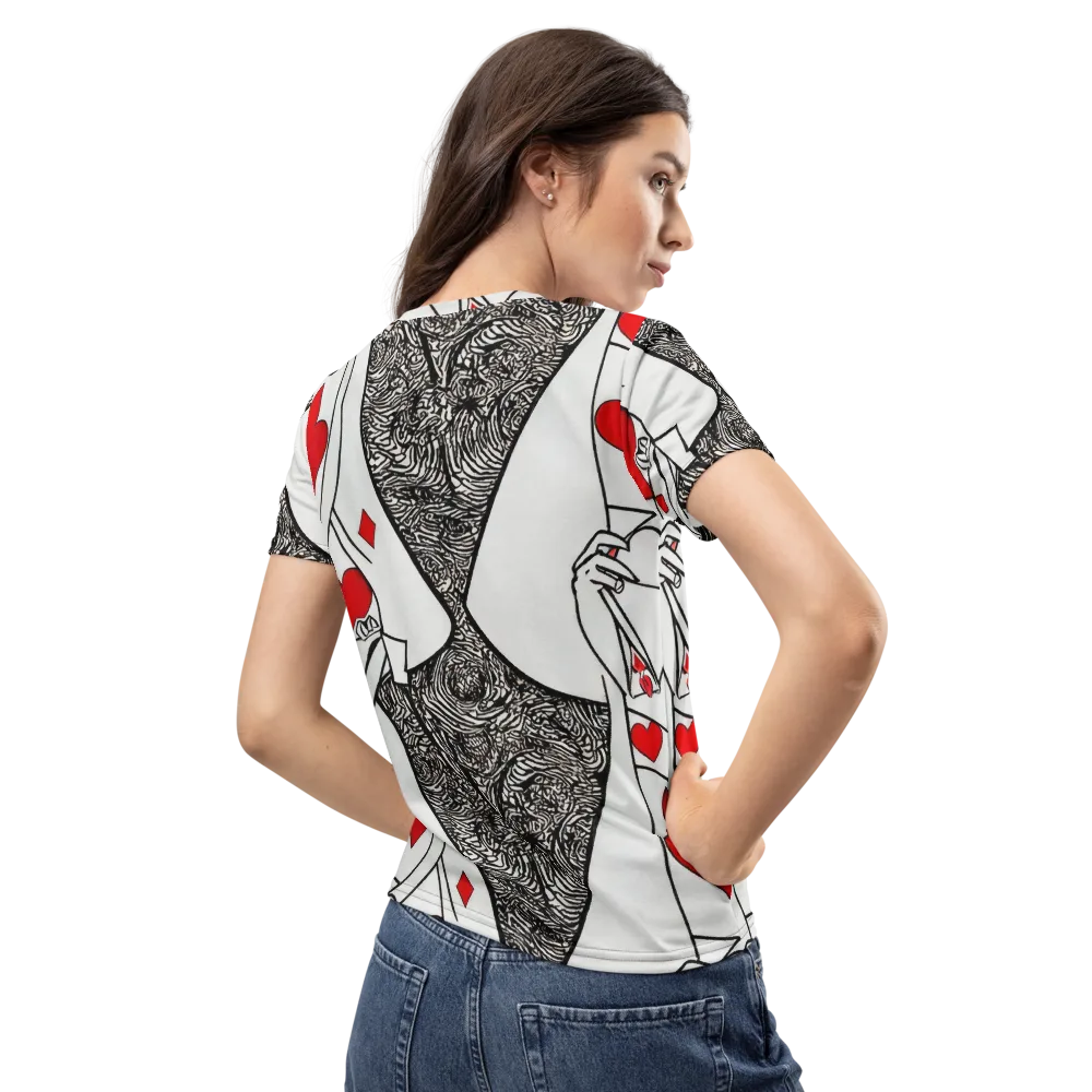 Heartbreak Hourglass on Women's Crew Neck T-Shirt — Back