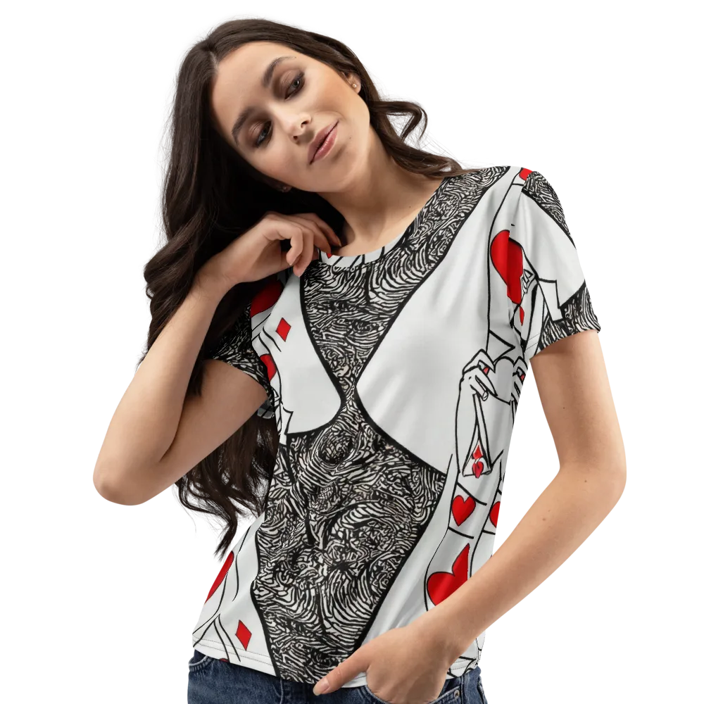 Heartbreak Hourglass on Women's Crew Neck T-Shirt — Left Front
