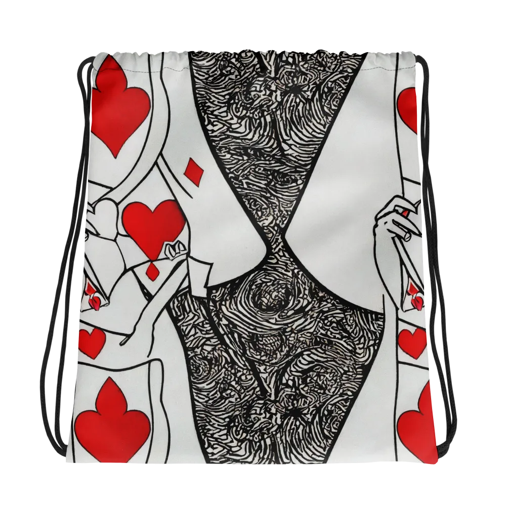 Heartbreak Hourglass on Drawstring Bag — Photo