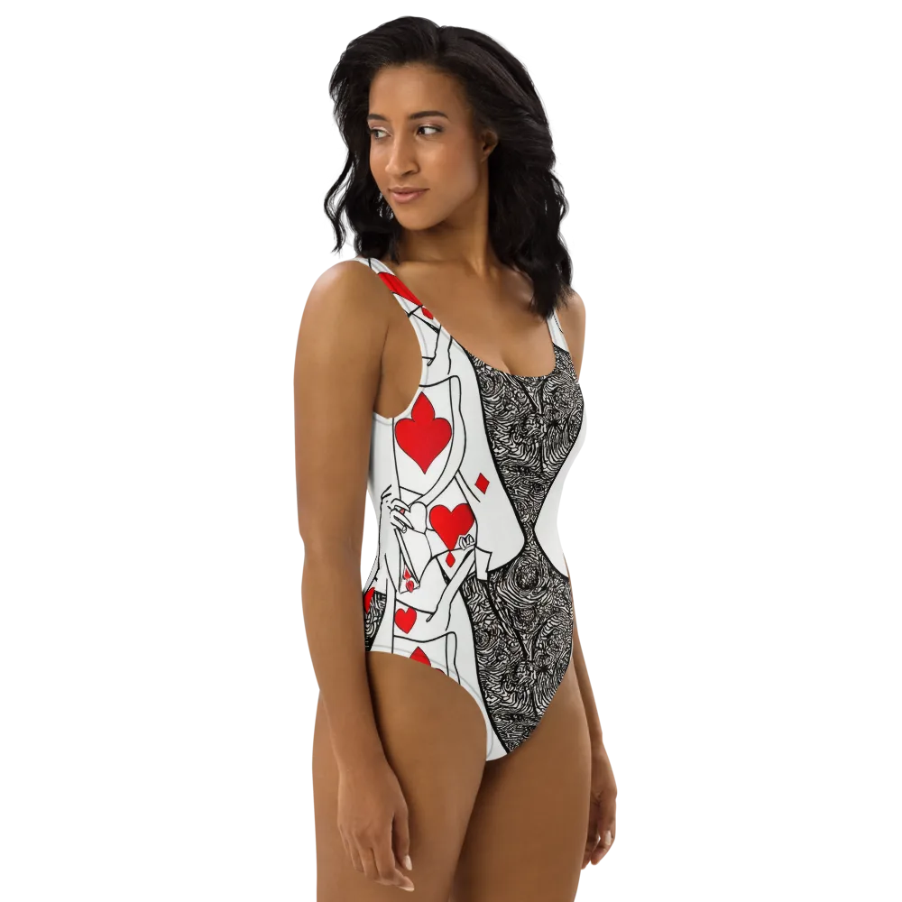Heartbreak Hourglass on One-Piece Swimsuit — Right