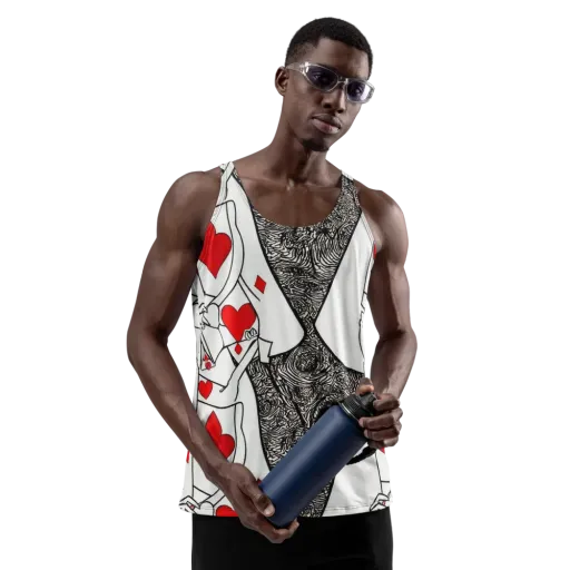 Heartbreak Hourglass on a Men's Tank Top