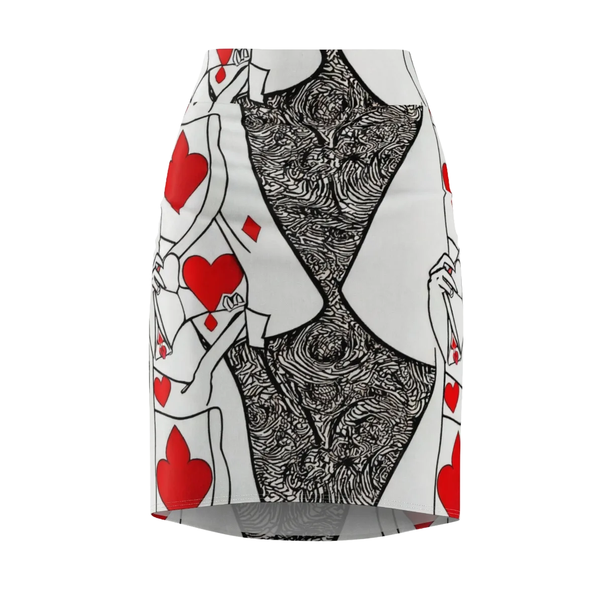 Heartbreak Hourglass on Pencil Skirt — Front