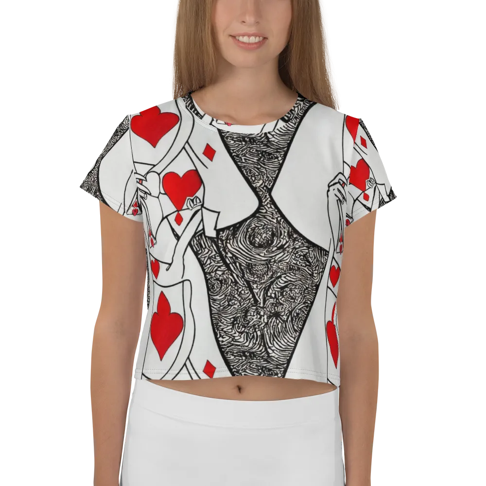 Heartbreak Hourglass on Crop Tee — Front