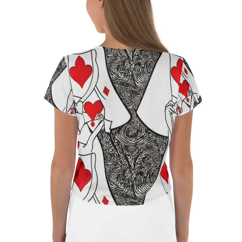 Heartbreak Hourglass on Crop Tee — Back