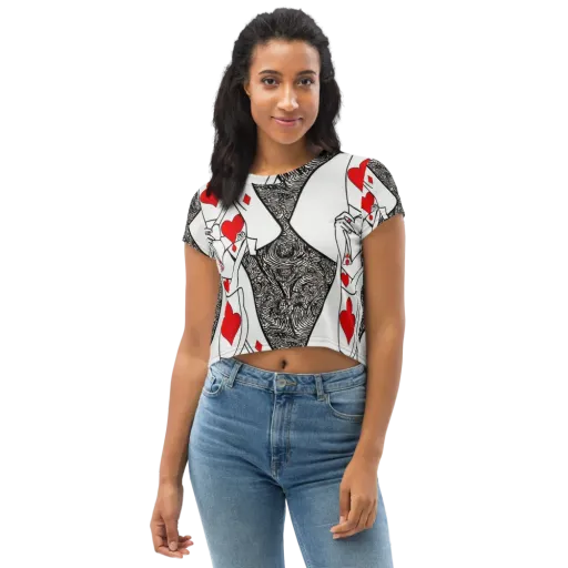 Heartbreak Hourglass on a Crop Tee