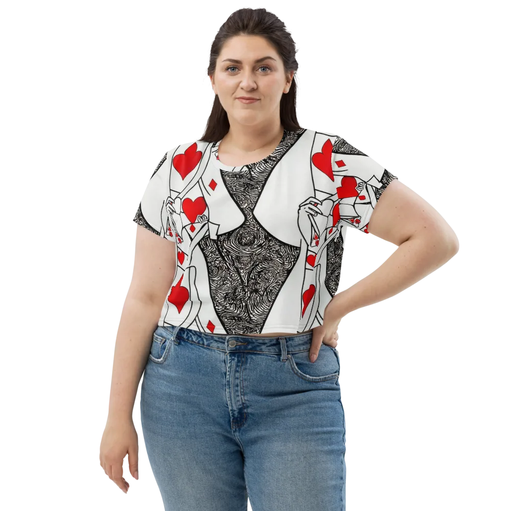 Heartbreak Hourglass on Crop Tee — Front
